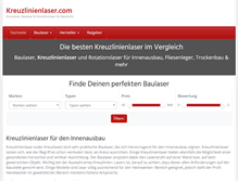 Tablet Screenshot of kreuzlinienlaser.com